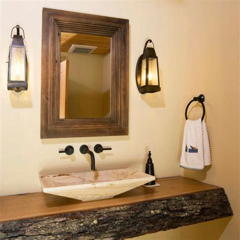 Nuevas ideas de lámparas para baños de estilo rústico ...