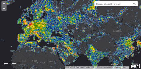 Nuevo mapa actualizado de la contaminación lumínica en ...