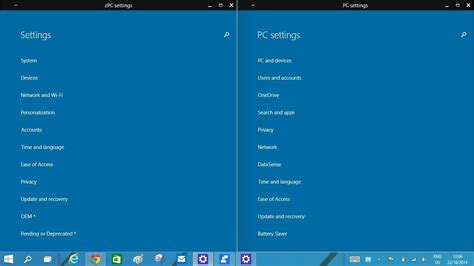 Nuevo panel de control en la siguiente build de Windows 10