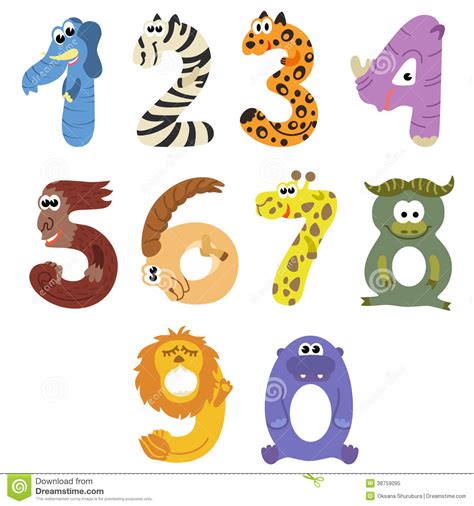 Numbers Like African Animals Royalty Free Stock Photo ...