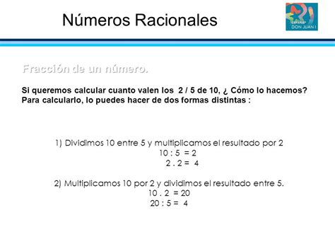 Números Racionales Materia Matemáticas Tema 1 Curso Nivel ...