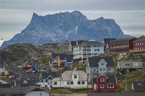 Nuuk, Capital of Greenland stock photo. Image of facade ...