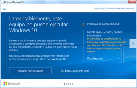 NVIDIA problema de compatibilidad con Windows 10 ...