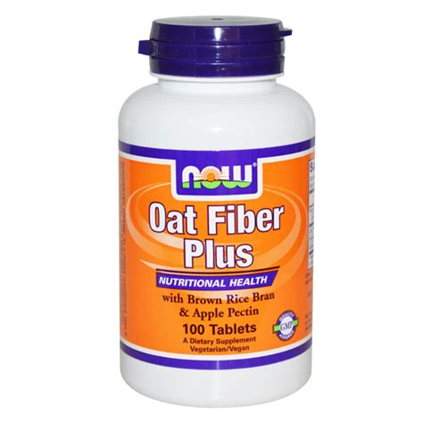 Oat Fiber Plus   100 tabletas   fibra de avena   Now Foods ...