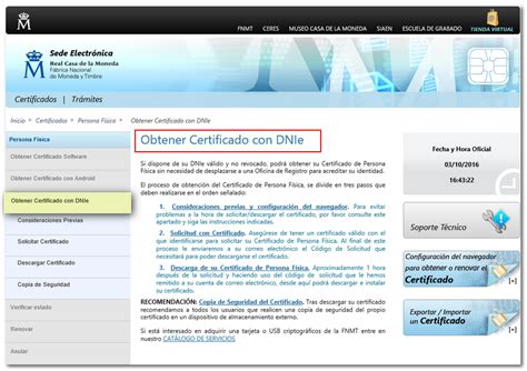 Obtención del certificado con DNIe Agencia Tributaria