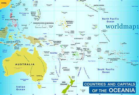 Oceania Map   Guide of the World