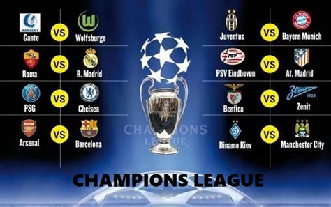 Octavos Champions League 2015 2016. Calendario   Liga ...
