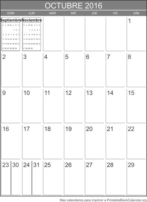 Octobre 2017 Calendario Para Imprimir   Calendarios Para ...