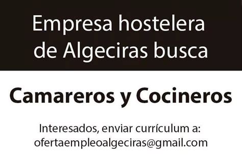 Ofertas de empleo en Algeciras: Se buscan camareros y ...