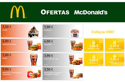 Ofertas McDonalds OCTUBRE 2017 + Código ORO ¡Todos los ...