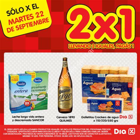 Ofertas Tiendas Dia% Martes 22 de septiembre: 2×1 en ...