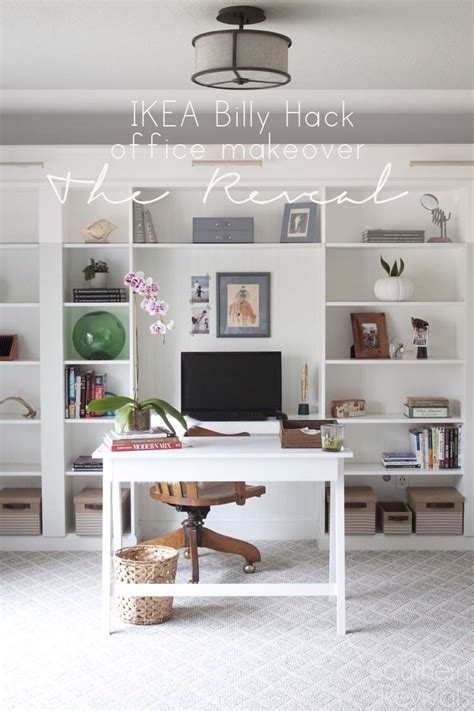 Office Makeover Reveal | IKEA Hack Built in Billy ...