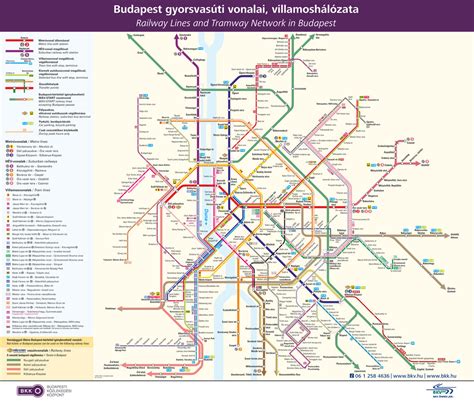 Official Map: Rail and Tram Network, Budapest ...