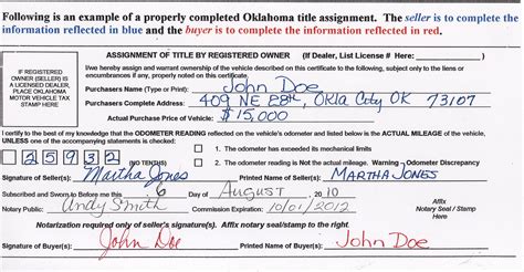 Oklahoma OTC Paperwork When Selling a Car | DMV.ORG
