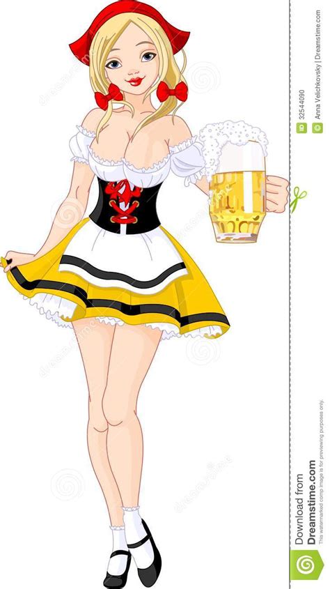 Oktoberfest German girl stock vector. Image of austria ...