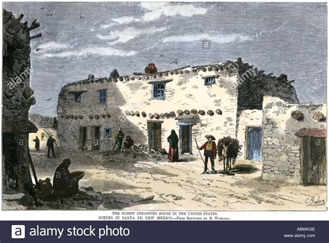 Oldest house in the US in Santa Fe New Mexico view in the ...
