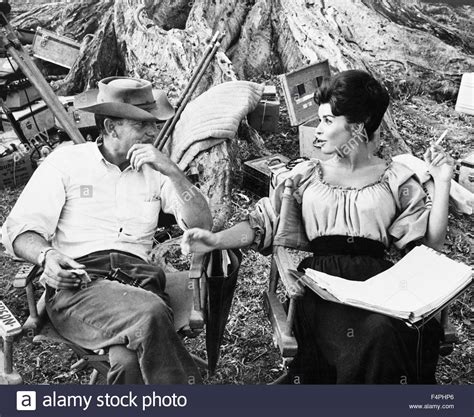 On the set, Sam Peckinpah with Senta Berger / Major Dundee ...