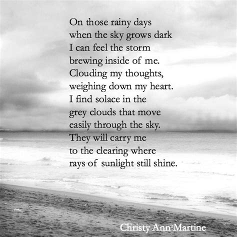 On Those Rainy Days poem by Christy Ann Martine   Sad ...
