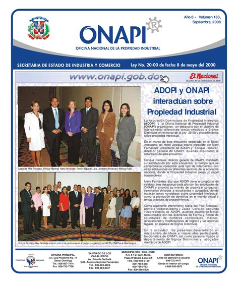 onapi30sep081 by Oficina Nacional de la Propiedad ...