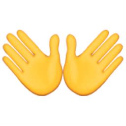 Open Hands Sign Emoji  U+1F450/U+E422