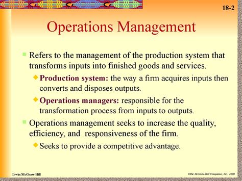 Operations management. Managing quality, efficiency, and ...