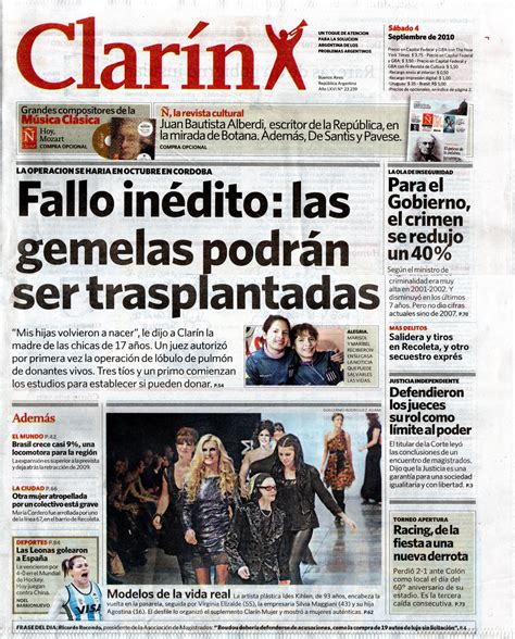 Opiniones de Clarín  periódico
