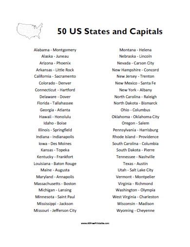 Optimus 5 Search   Image   printable list of 50 states