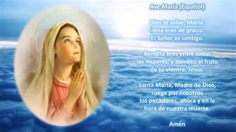 Oración a la Virgen María. Ave María   YouTube