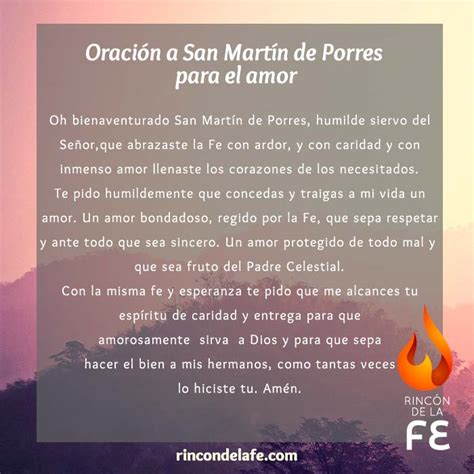 Oración a San Martín de Porres para el amor | Oraciones ...