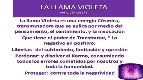 Oracion De La Llama Violeta Consumidora