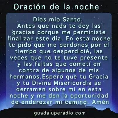 ORACIÓN DE LA NOCHE. !!!★ | Oraciones | Pinterest