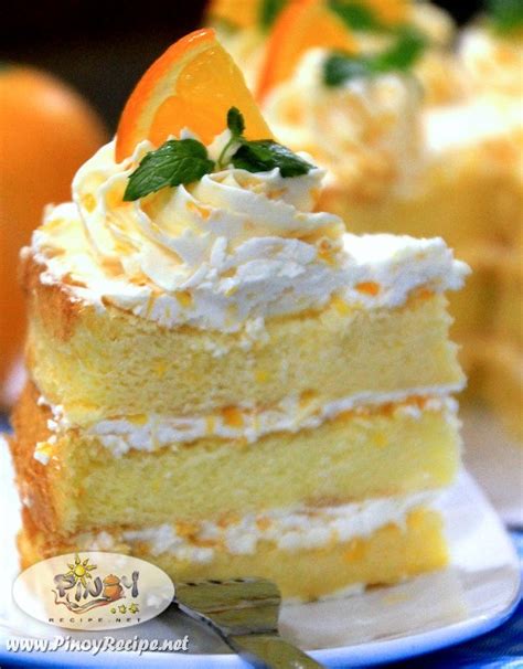 Orange Sponge Cake Recipe   Filipino Recipes Portal