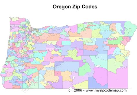 Oregon Zip Code Maps   Free Oregon Zip Code Maps