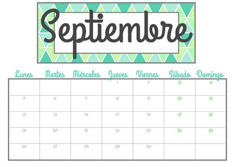 Organiza T: Calendarios de septiembre gratis para descargar