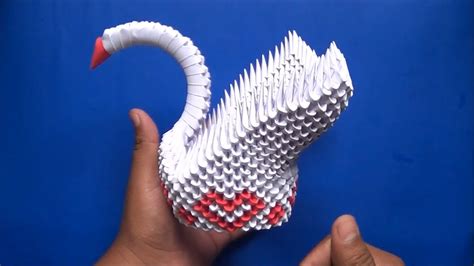 Origami 3D Cisne de corazones   YouTube