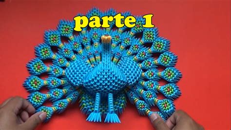 Origami 3D Pavoreal parte 1   YouTube