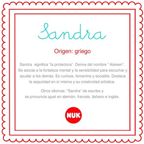 Origen y significado de Sandra http://bebesnuk.com/nombre ...