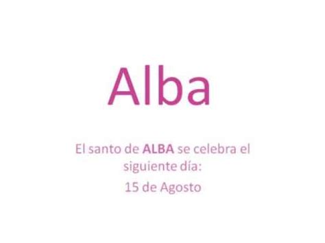 Origen y significado del nombre Alba   YouTube