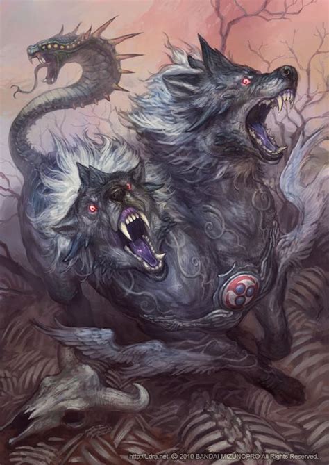 ORTHUS/Orthros   a two   headed, serpent   tailed dog; a ...