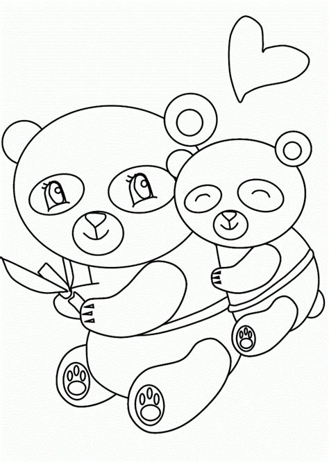 Osos pandas para colorear   Dibujos para colorear