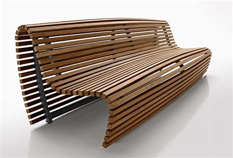 Outdoor Bench Seating   modern outdoor wood bench by B&B ...