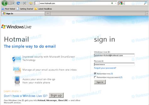 Outlook Hotmail Sign Inbox, Outlook, Free Engine Image For ...
