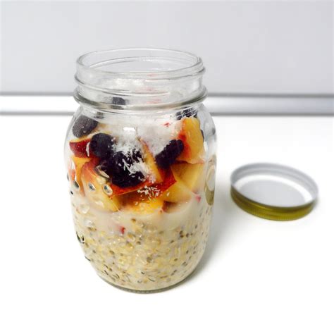 Overnight oats con fruta para desayunar   In My Vegan Kitchen
