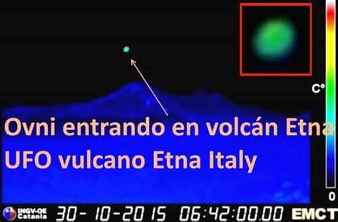 Ovni entrando en volcan Etna‏