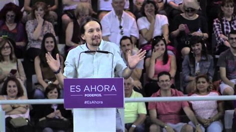 Pablo Iglesias en el acto de campaña de Podemos en ...