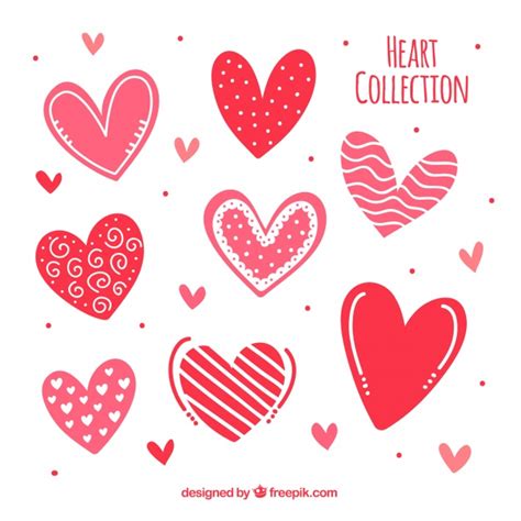 Pack de bonitos corazones | Descargar Vectores gratis