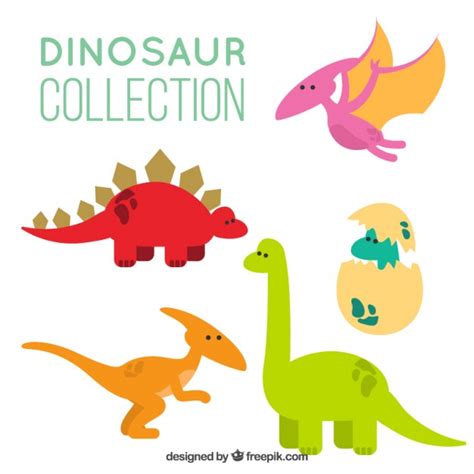 Pack de dinosaurios de dibujos | Descargar Vectores gratis