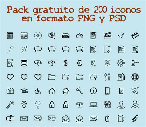 Pack gratuito de 200 iconos estilo minimalista | Recursos ...