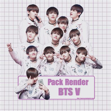 PACK RENDER BTS V @ Gangnam Fansign by yooncua on DeviantArt