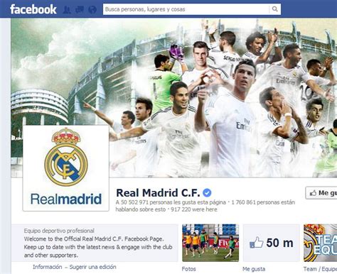 Pagina Oficial de Real Madrid en Facebook   Lo nuevo de hoy